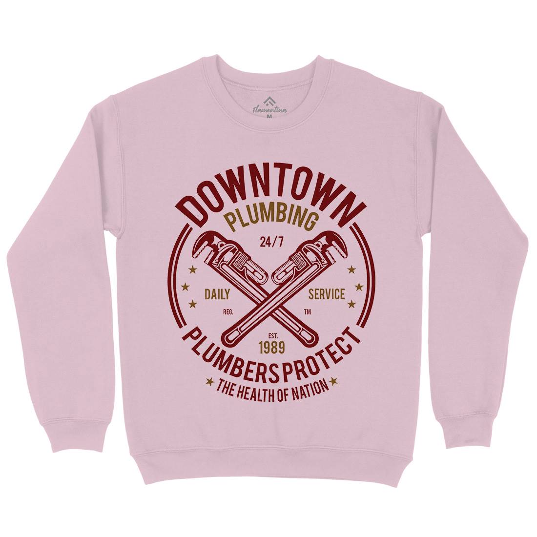 Downtown Plumbing Kids Crew Neck Sweatshirt Work A046
