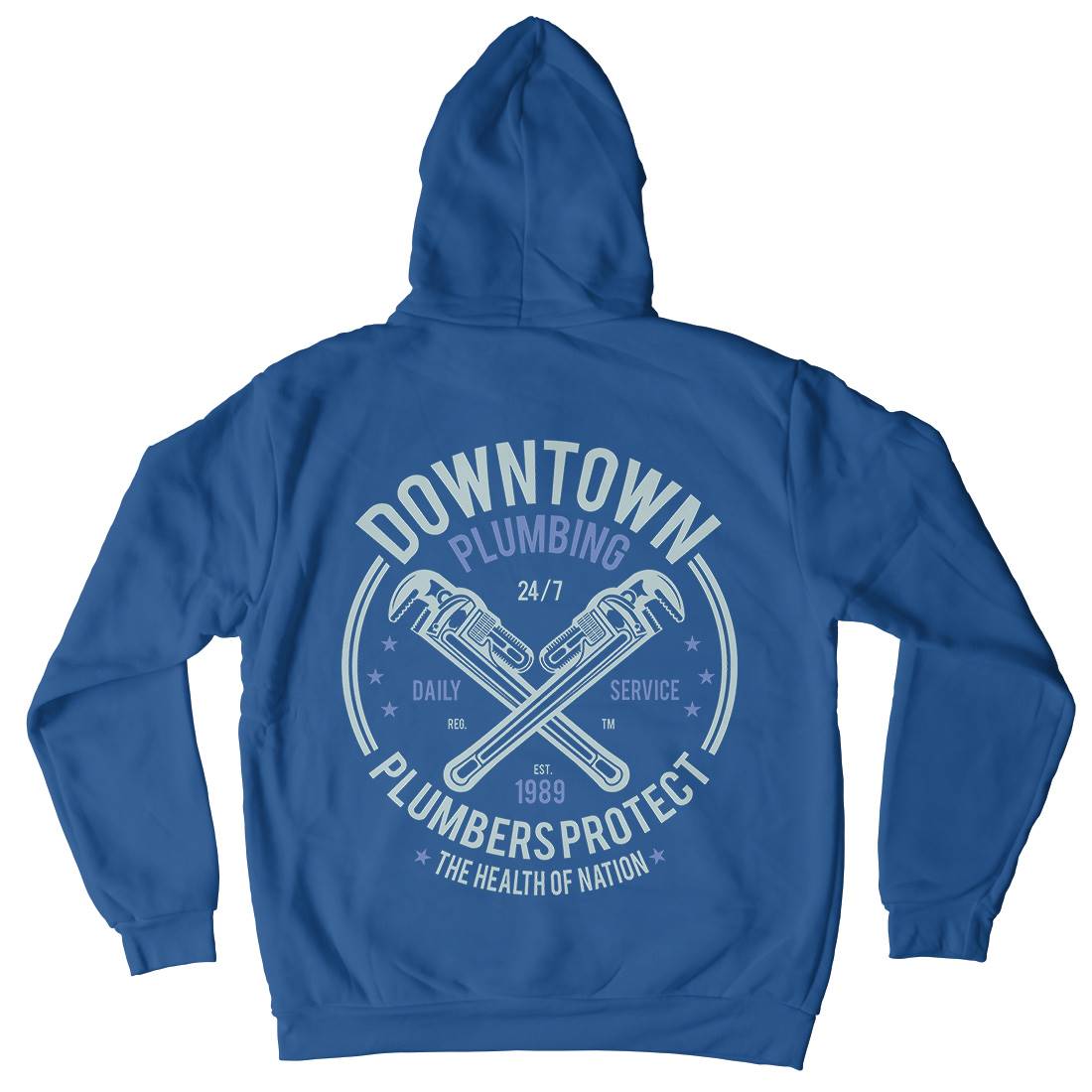 Downtown Plumbing Mens Hoodie With Pocket Work A046