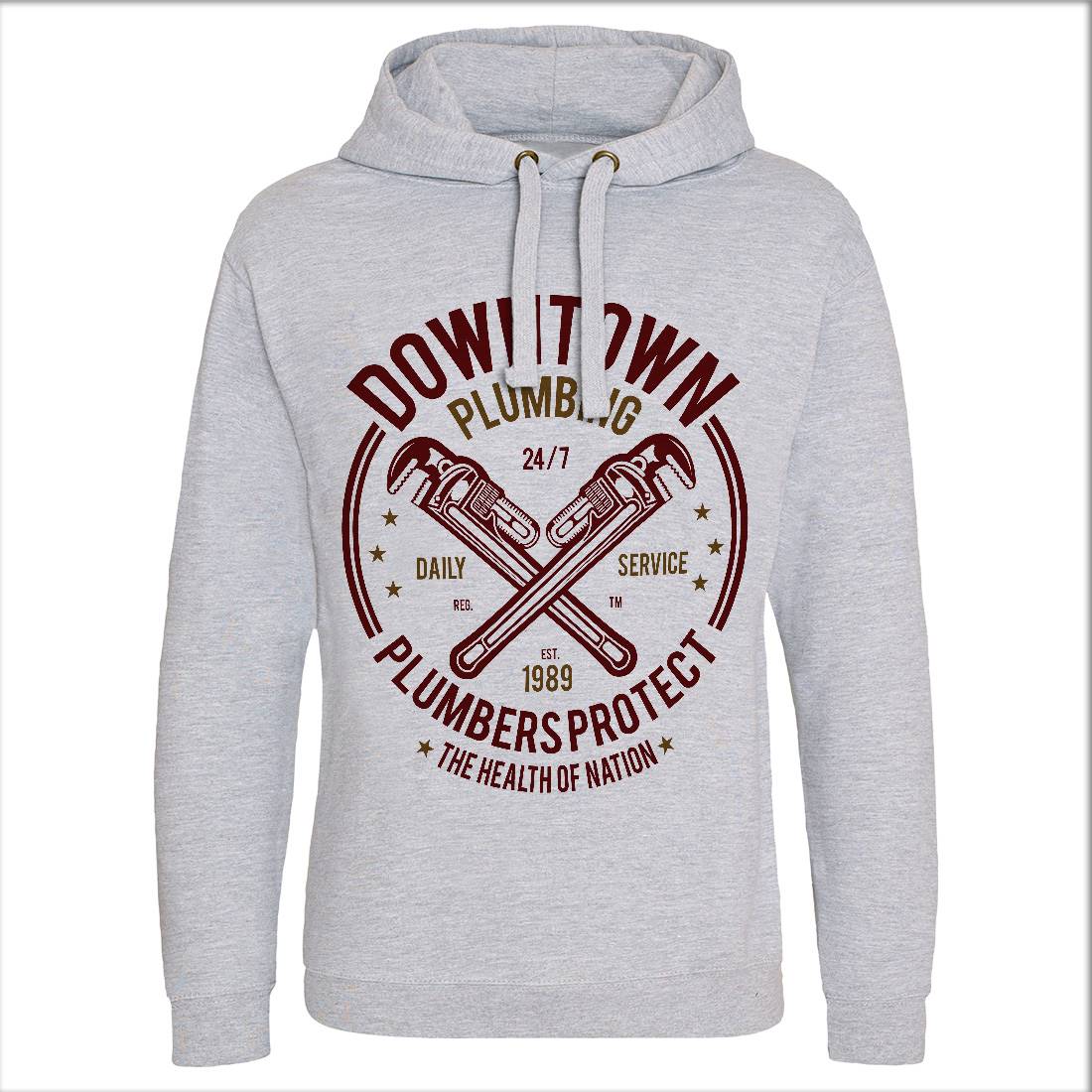 Downtown Plumbing Mens Hoodie Without Pocket Work A046