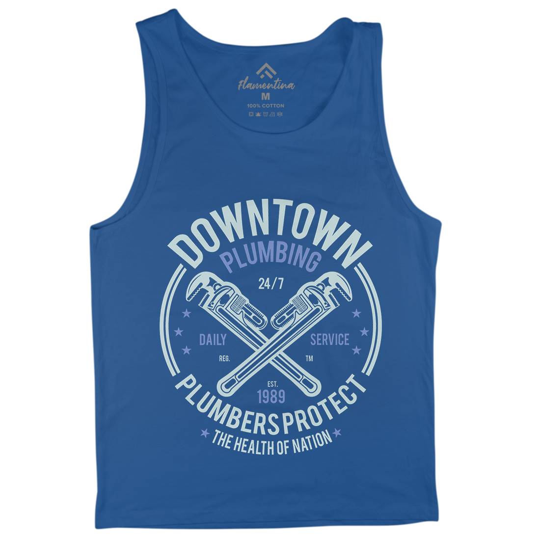 Downtown Plumbing Mens Tank Top Vest Work A046