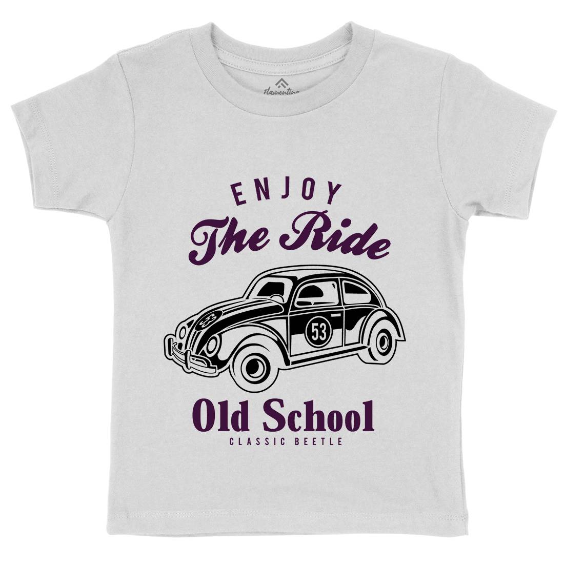 Enjoy The Ride Kids Organic Crew Neck T-Shirt Cars A047