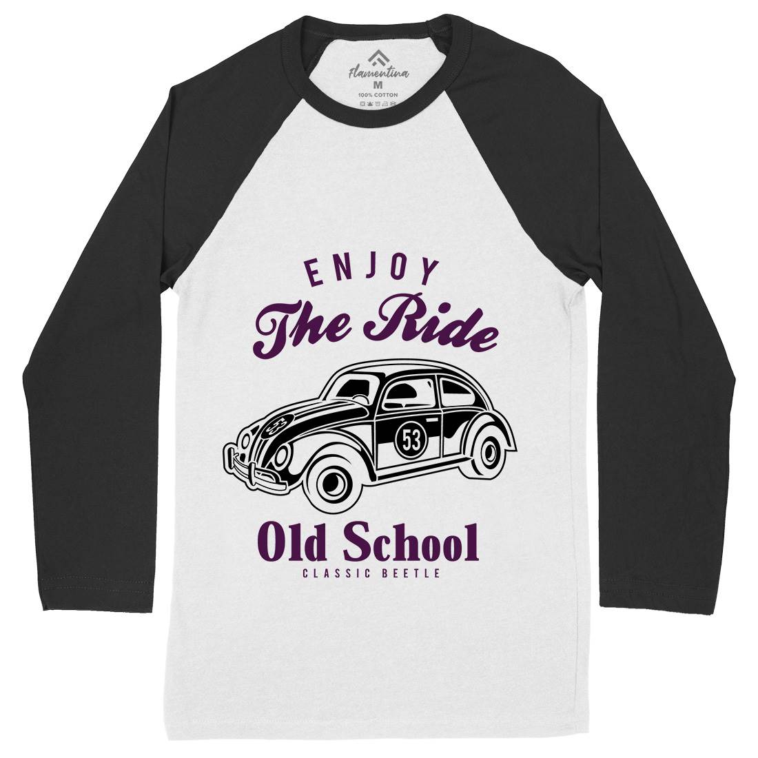 Enjoy The Ride Mens Long Sleeve Baseball T-Shirt Cars A047