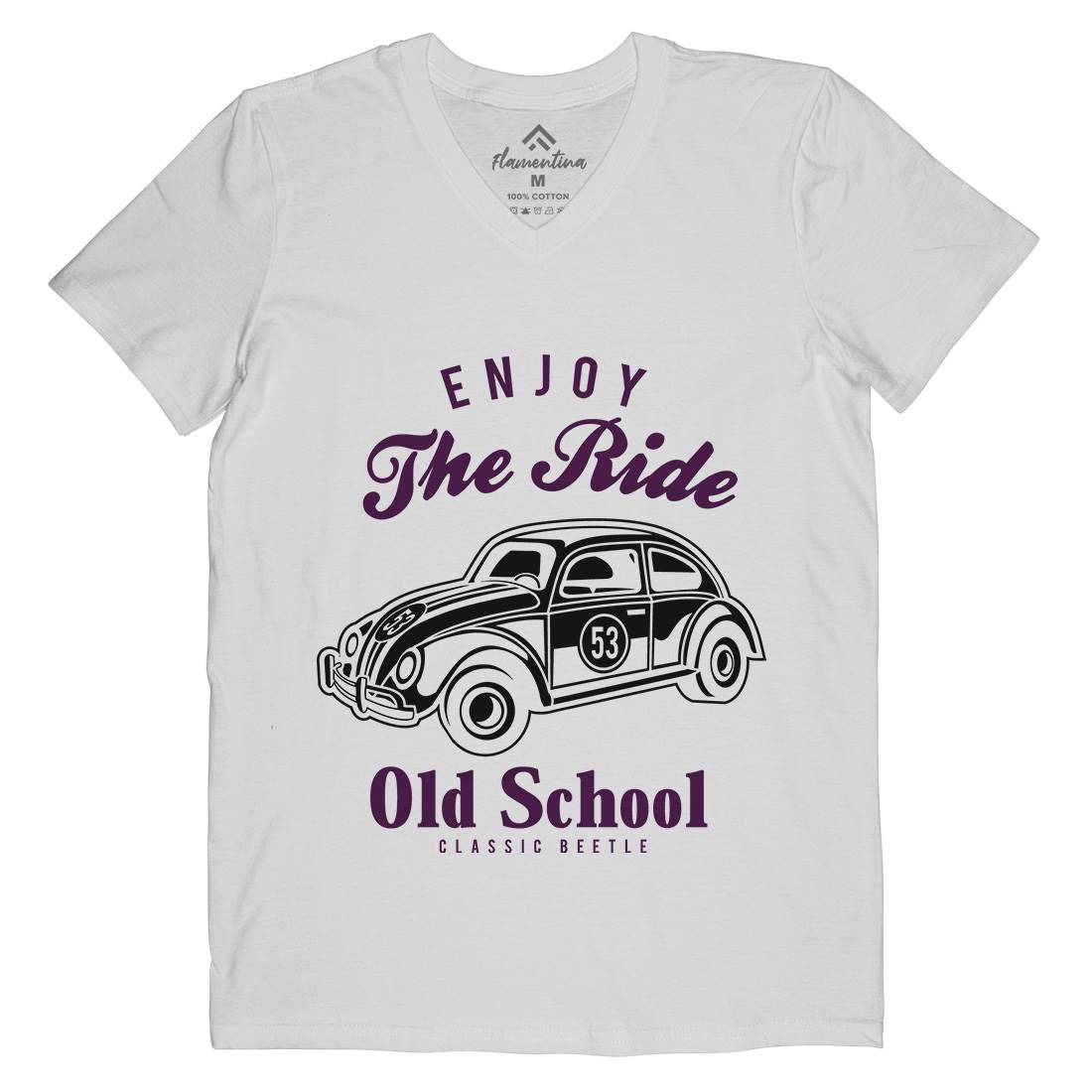Enjoy The Ride Mens V-Neck T-Shirt Cars A047