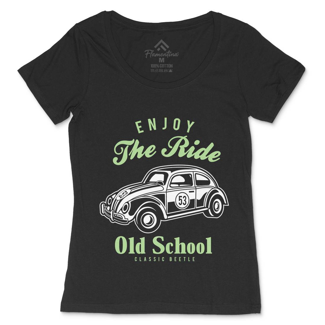 Enjoy The Ride Womens Scoop Neck T-Shirt Cars A047