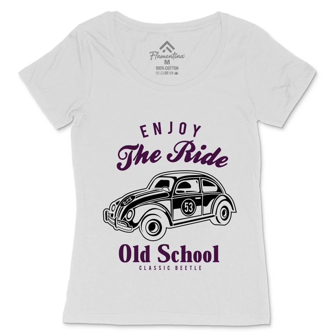 Enjoy The Ride Womens Scoop Neck T-Shirt Cars A047