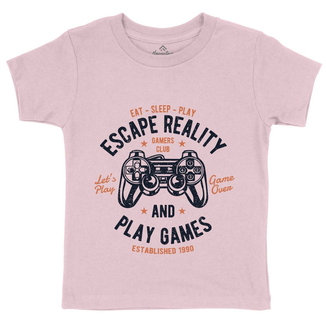 Escape Reality Kids Organic Crew Neck T-Shirt Geek A048