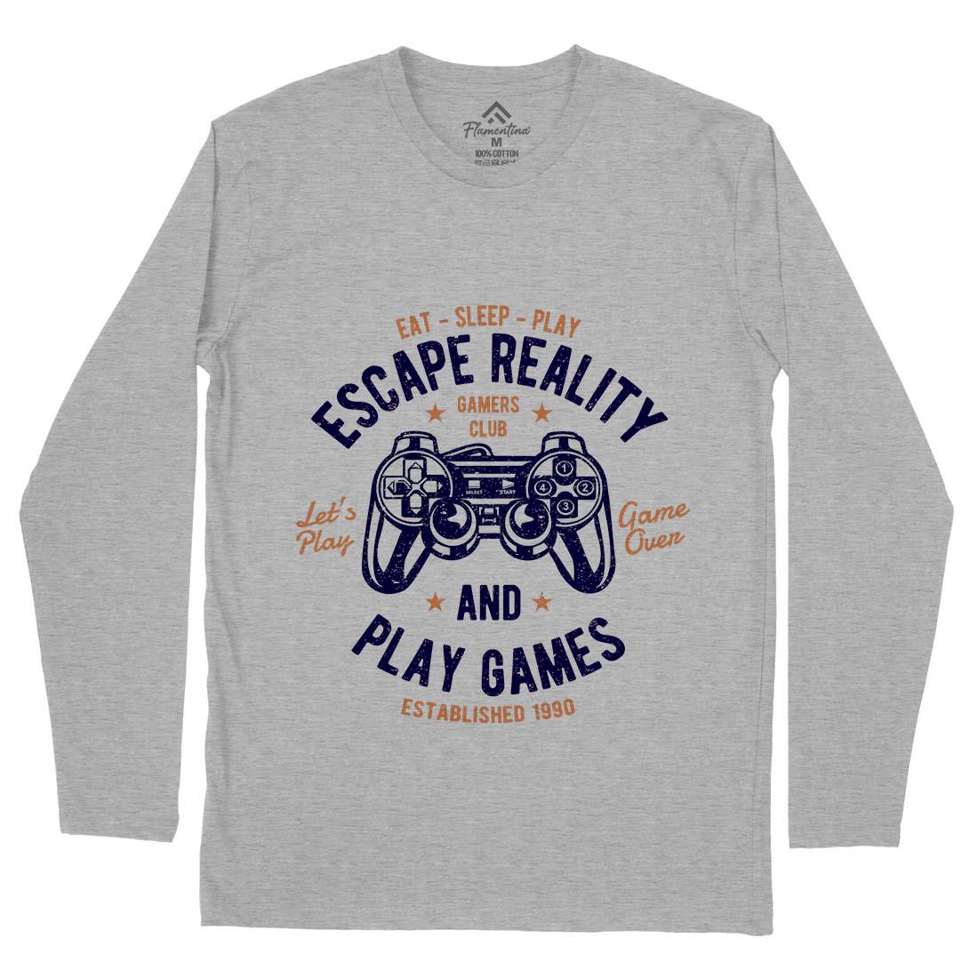 Escape Reality Mens Long Sleeve T-Shirt Geek A048