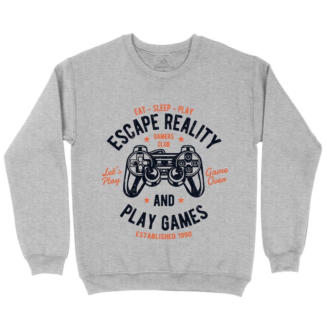 Escape Reality Mens Crew Neck Sweatshirt Geek A048