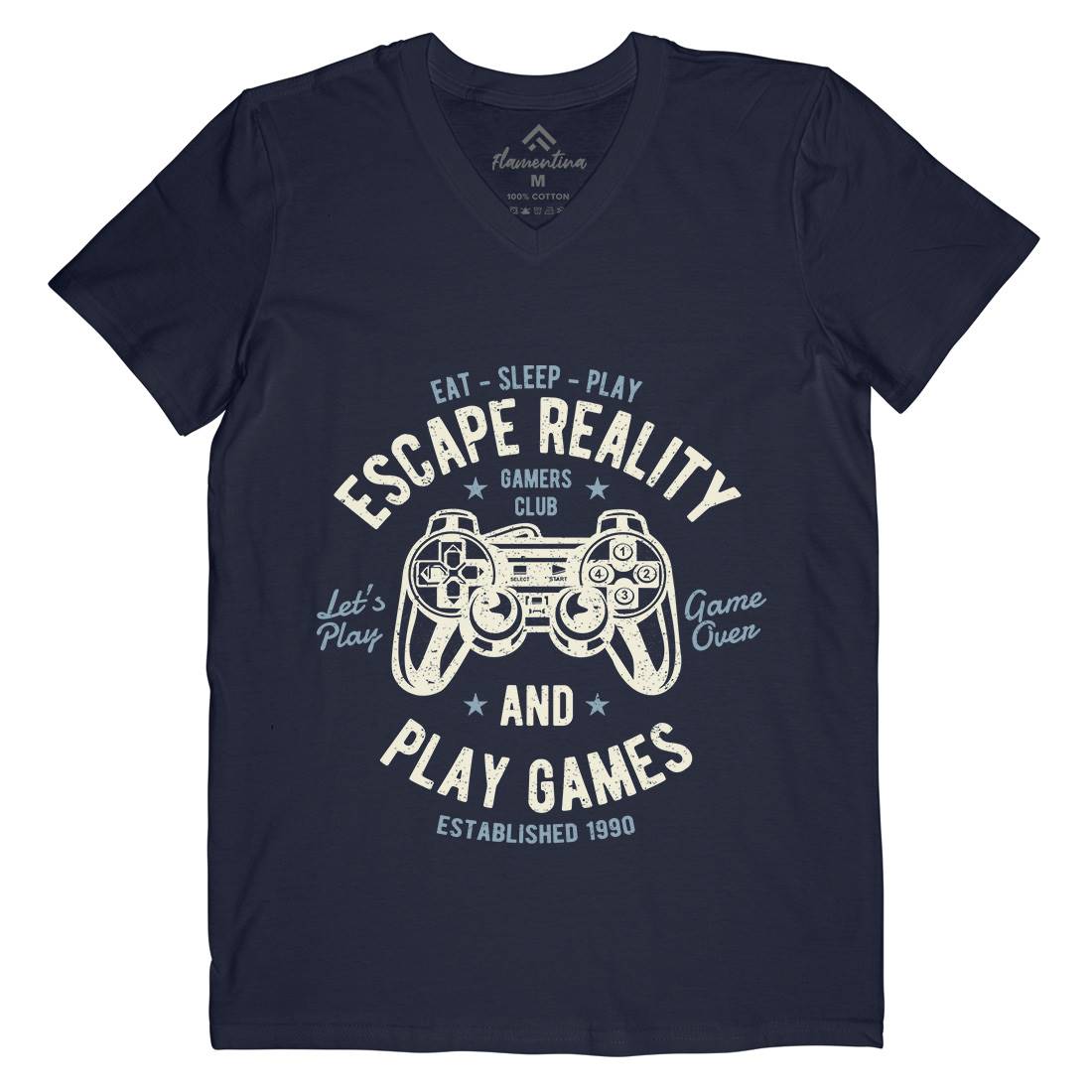 Escape Reality Mens V-Neck T-Shirt Geek A048