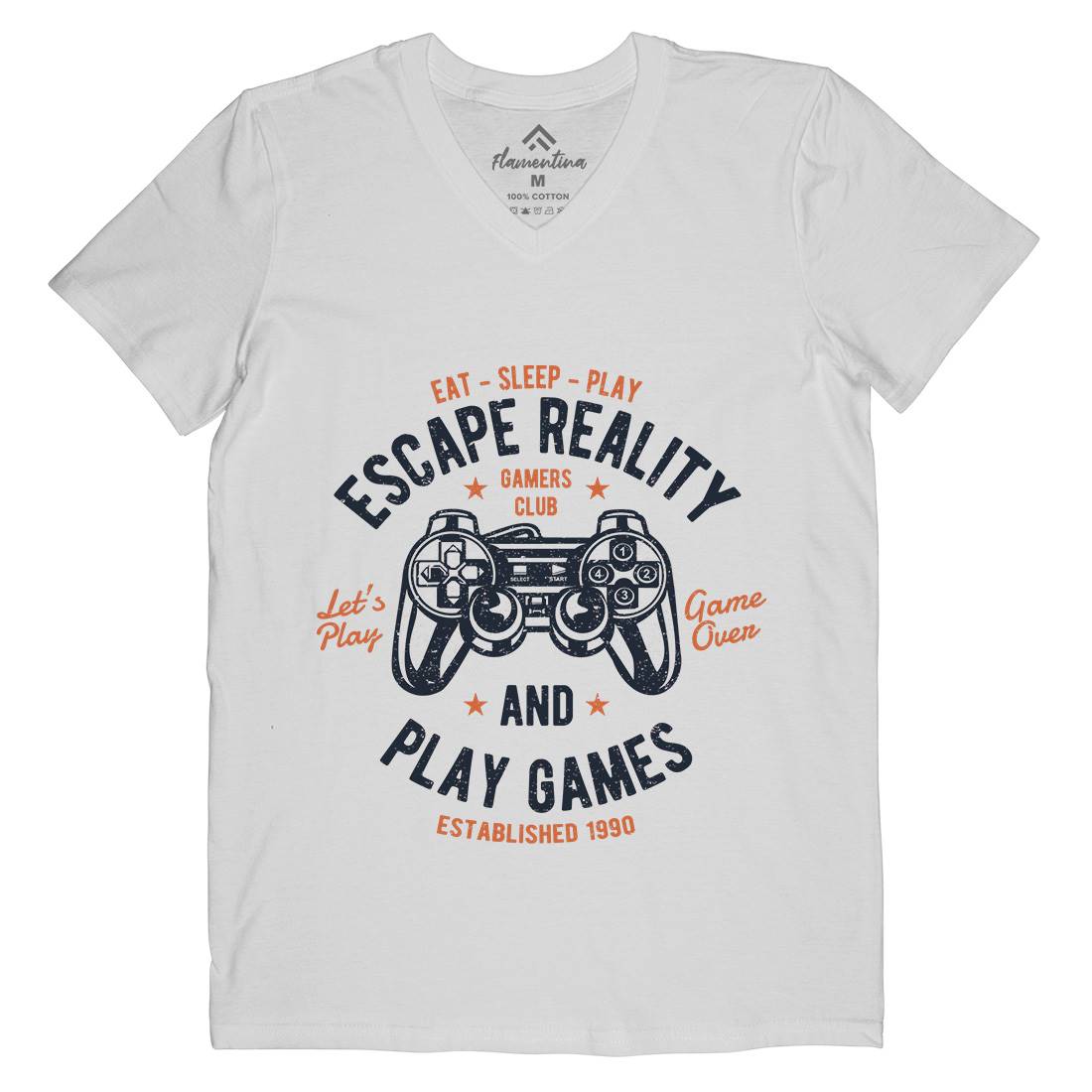 Escape Reality Mens V-Neck T-Shirt Geek A048