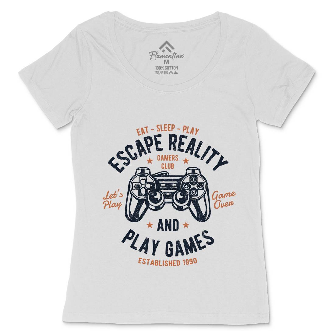 Escape Reality Womens Scoop Neck T-Shirt Geek A048