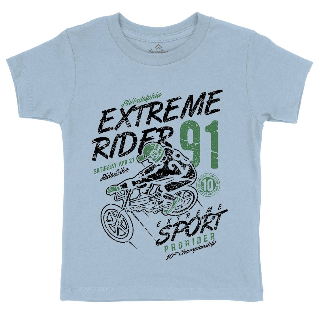 Extreme Rider Kids Organic Crew Neck T-Shirt Bikes A049