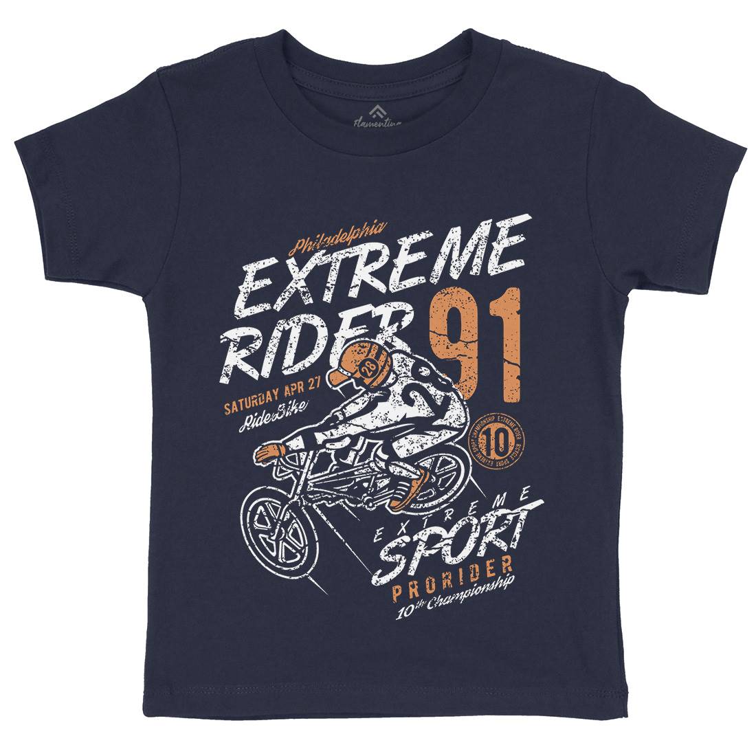 Extreme Rider Kids Crew Neck T-Shirt Bikes A049