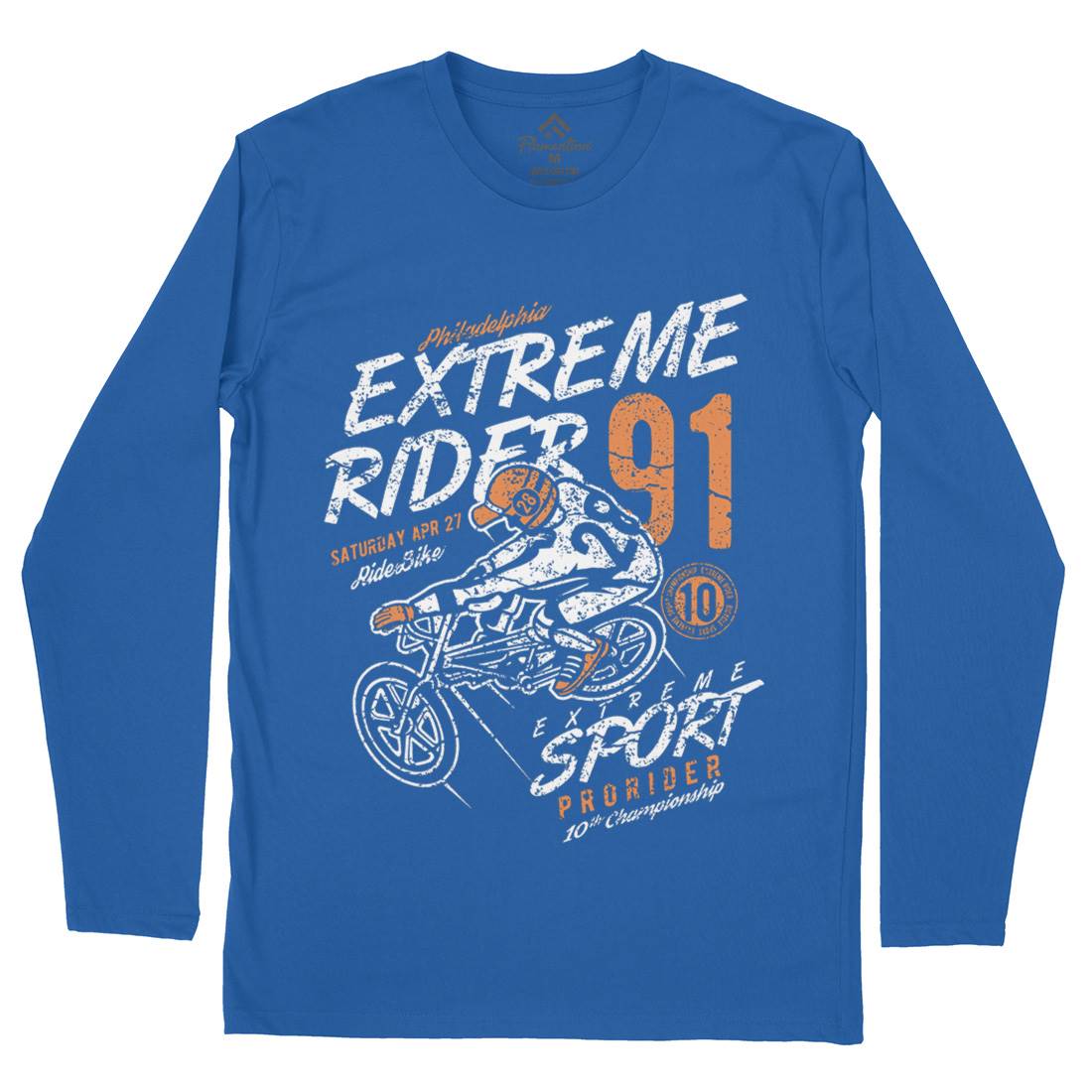Extreme Rider Mens Long Sleeve T-Shirt Bikes A049