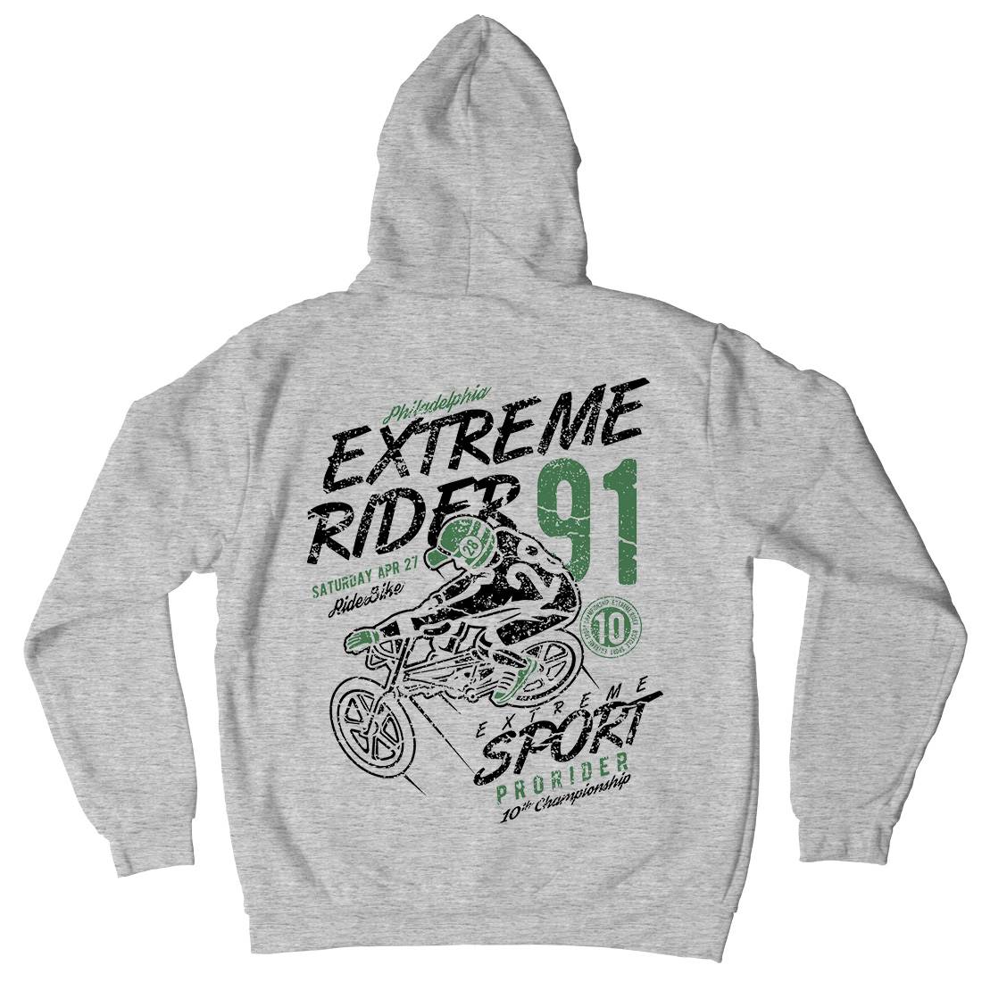 Extreme Rider Mens Hoodie With Pocket Bikes A049