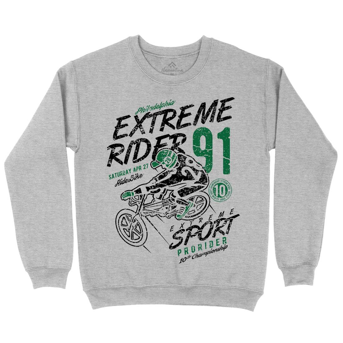 Extreme Rider Mens Crew Neck Sweatshirt Bikes A049