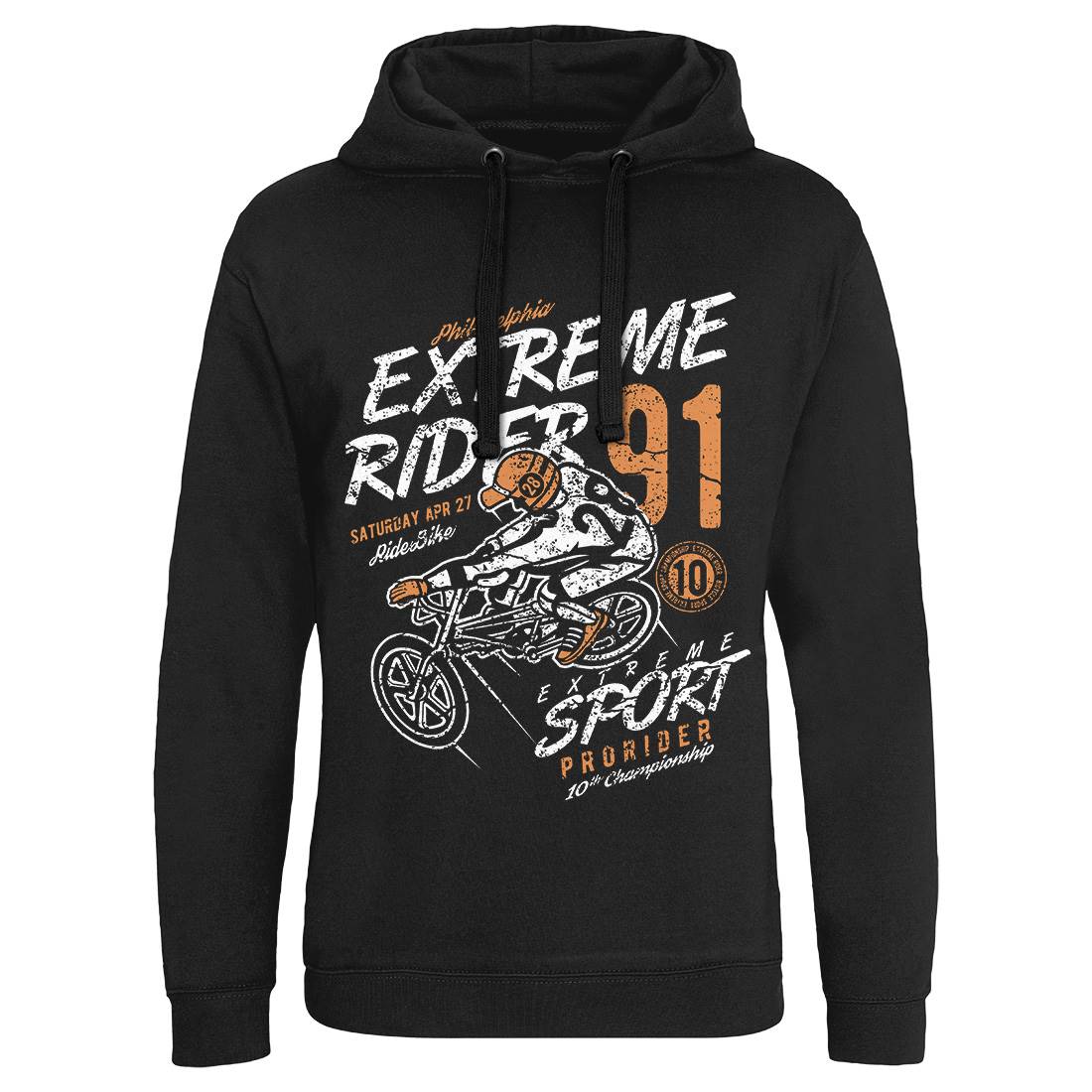 Extreme Rider Mens Hoodie Without Pocket Bikes A049