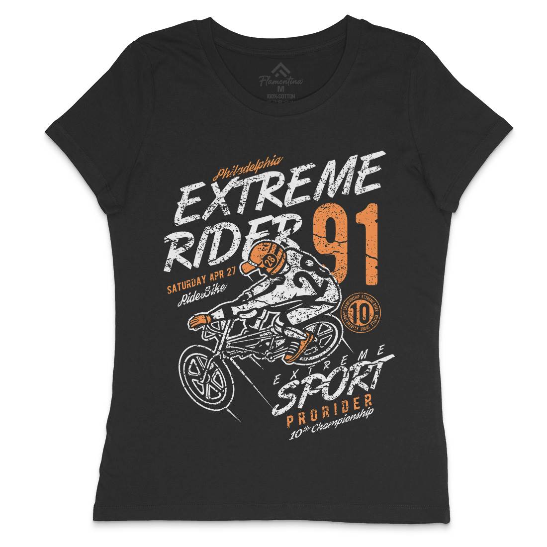 Extreme Rider Womens Crew Neck T-Shirt Bikes A049