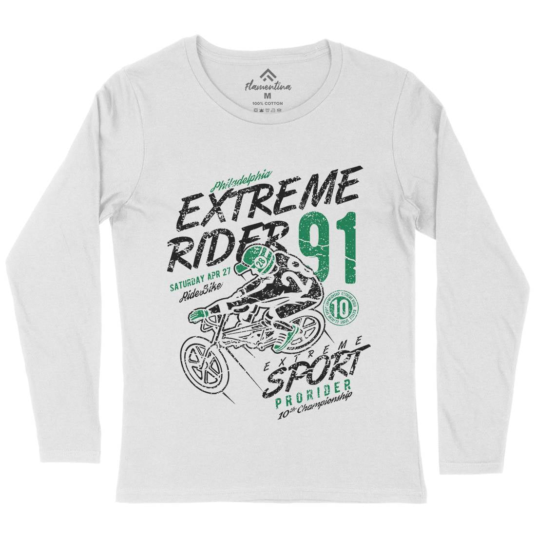 Extreme Rider Womens Long Sleeve T-Shirt Bikes A049