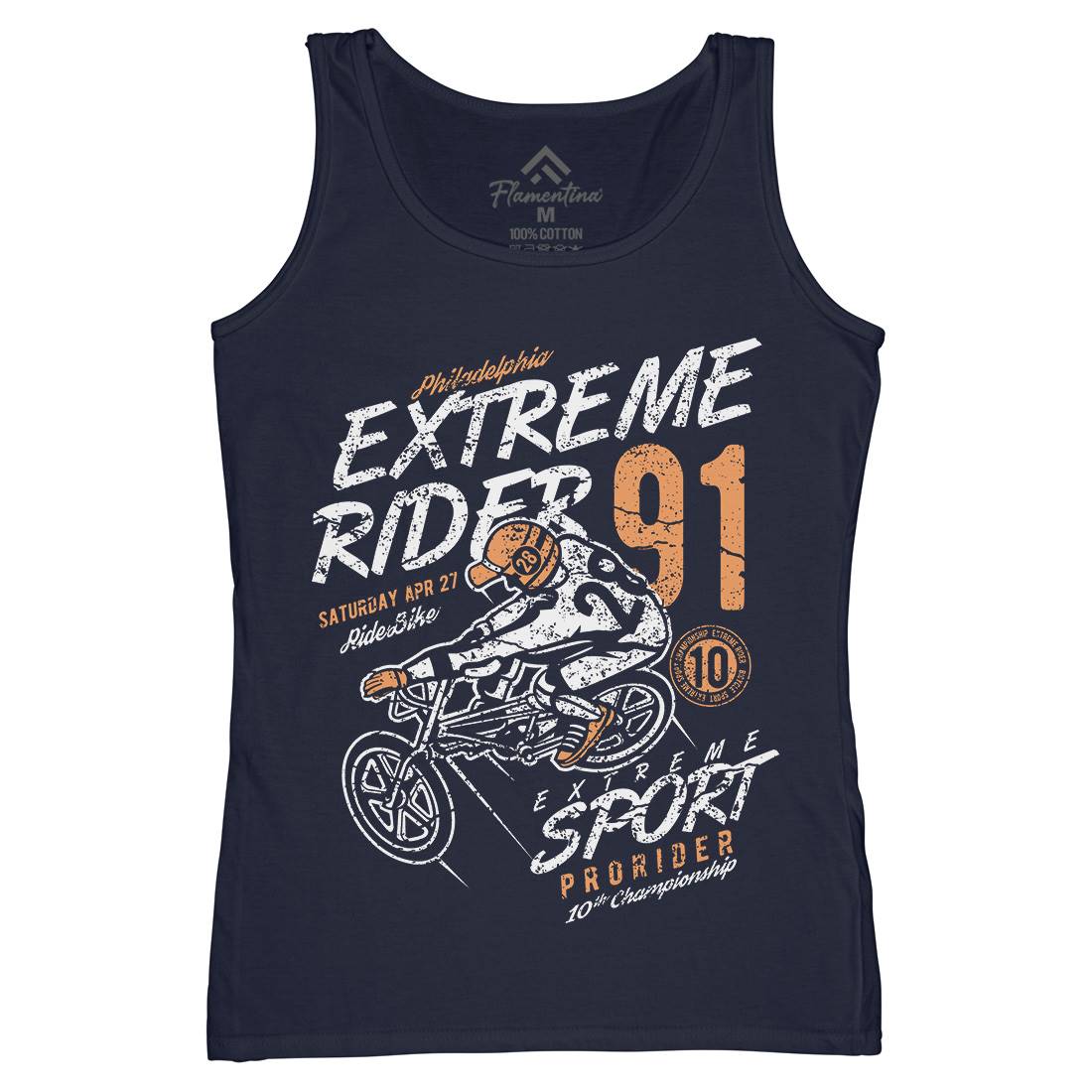 Extreme Rider Womens Organic Tank Top Vest Bikes A049