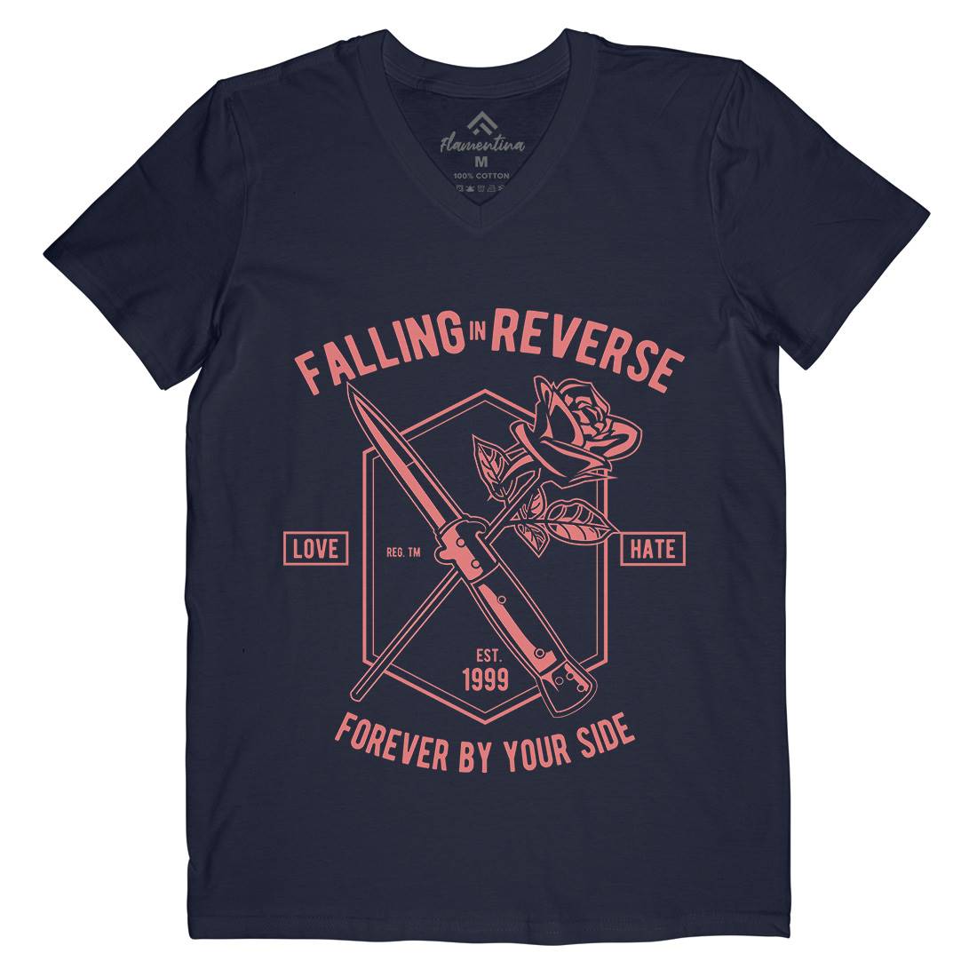 Falling In Reverse Mens Organic V-Neck T-Shirt Warriors A050