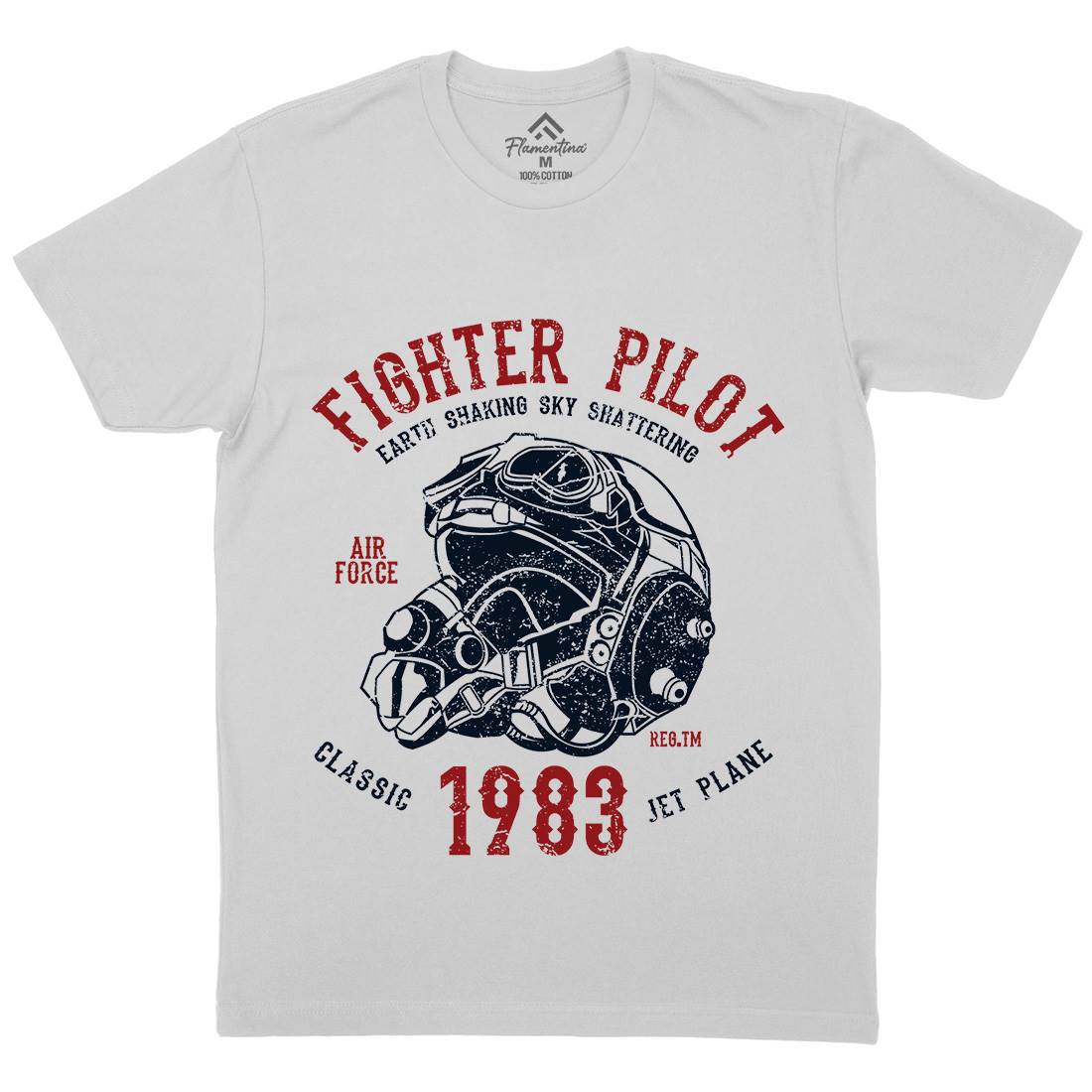 Fighter Pilot Mens Crew Neck T-Shirt Army A051