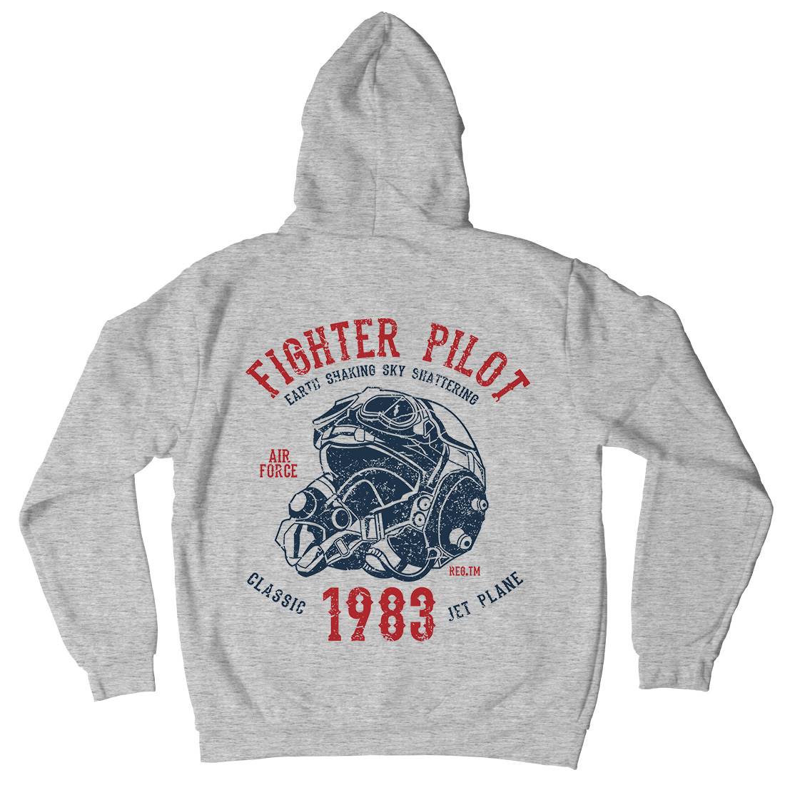Fighter Pilot Mens Hoodie With Pocket Army A051