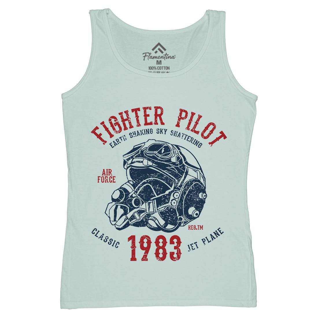 Fighter Pilot Womens Organic Tank Top Vest Army A051