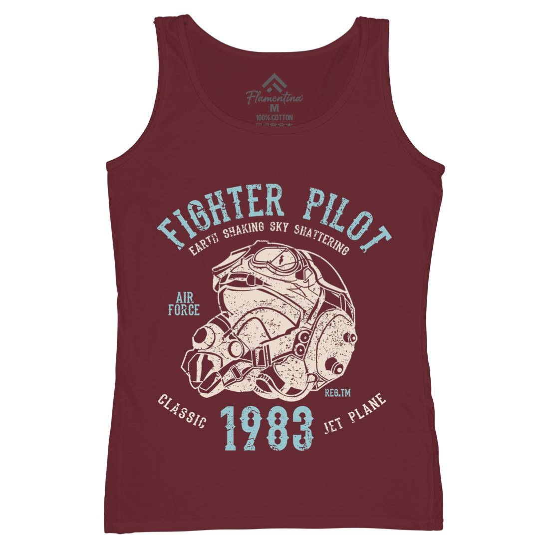 Fighter Pilot Womens Organic Tank Top Vest Army A051