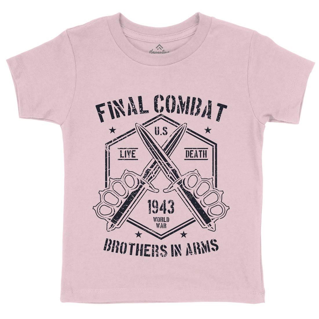 Final Combat Kids Crew Neck T-Shirt Army A052