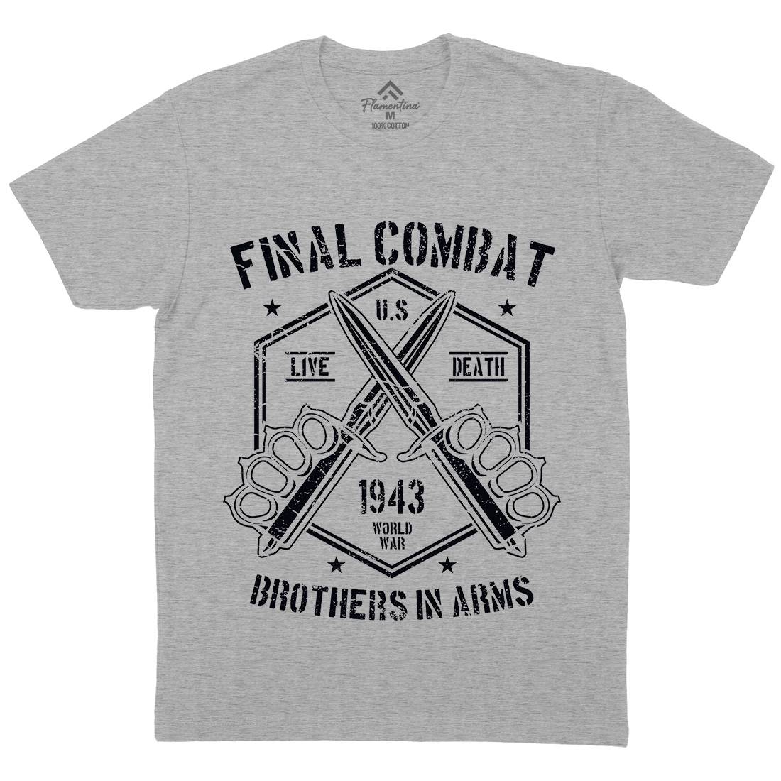 Final Combat Mens Organic Crew Neck T-Shirt Army A052