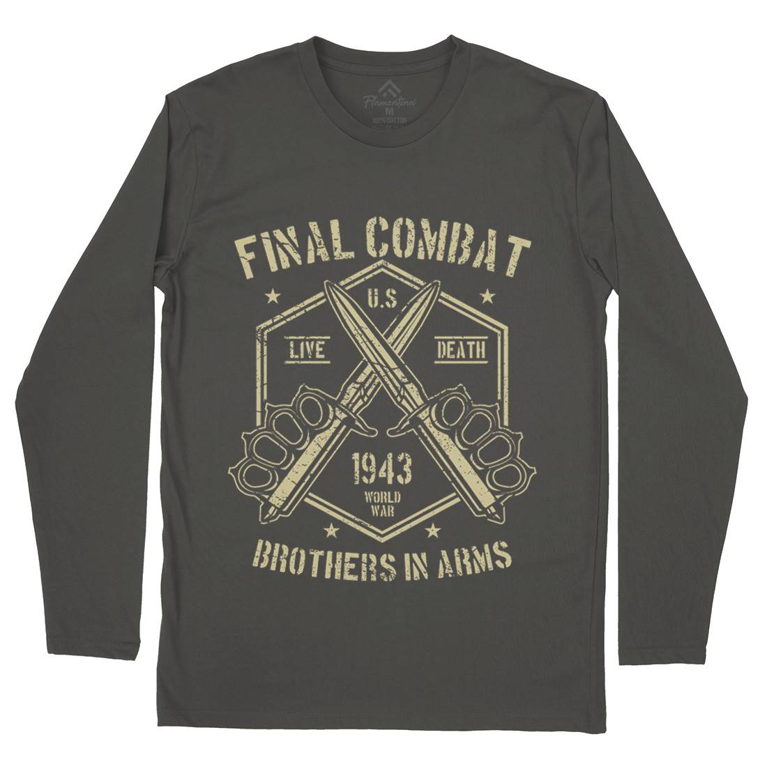 Final Combat Mens Long Sleeve T-Shirt Army A052