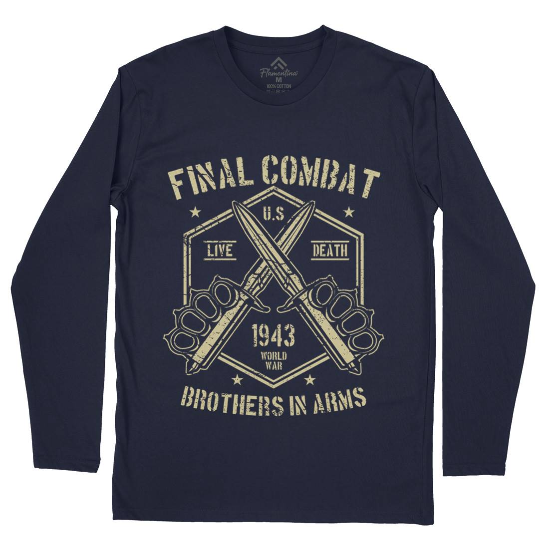 Final Combat Mens Long Sleeve T-Shirt Army A052