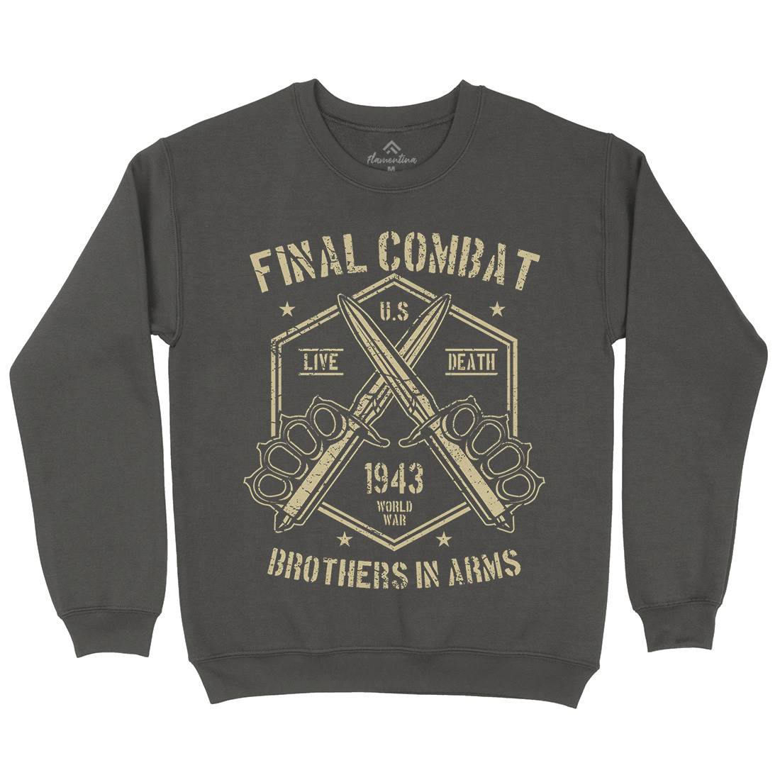 Final Combat Mens Crew Neck Sweatshirt Army A052