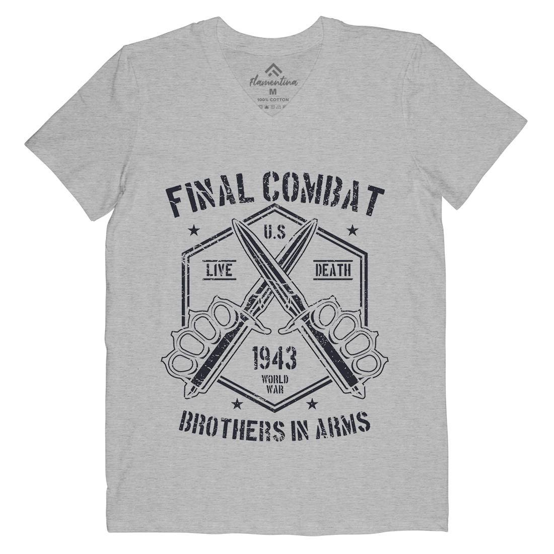 Final Combat Mens V-Neck T-Shirt Army A052