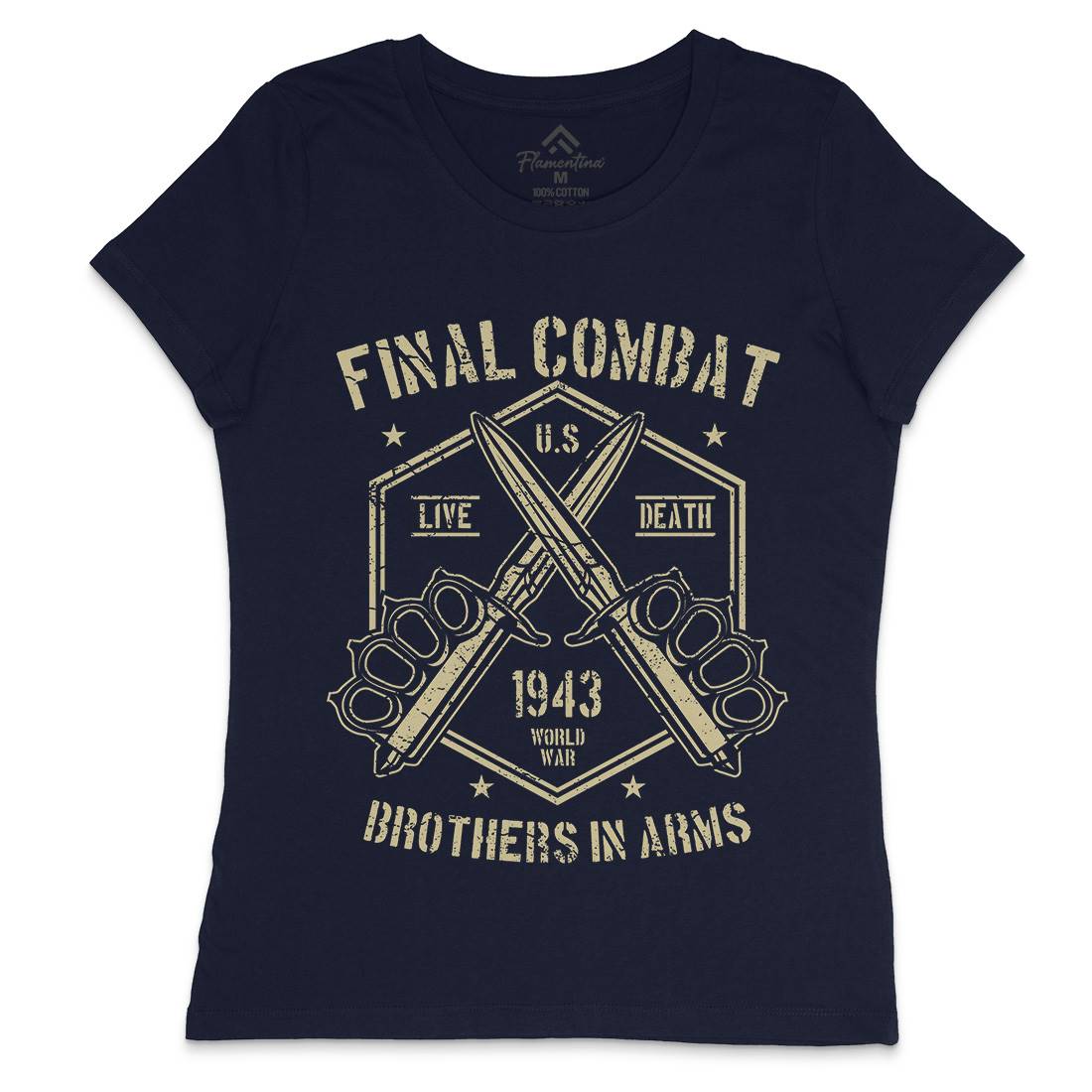 Final Combat Womens Crew Neck T-Shirt Army A052