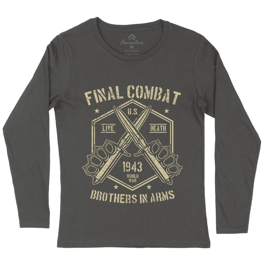 Final Combat Womens Long Sleeve T-Shirt Army A052