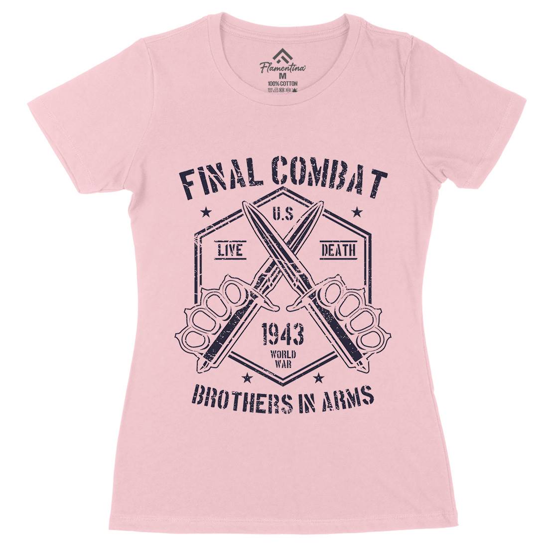 Final Combat Womens Organic Crew Neck T-Shirt Army A052