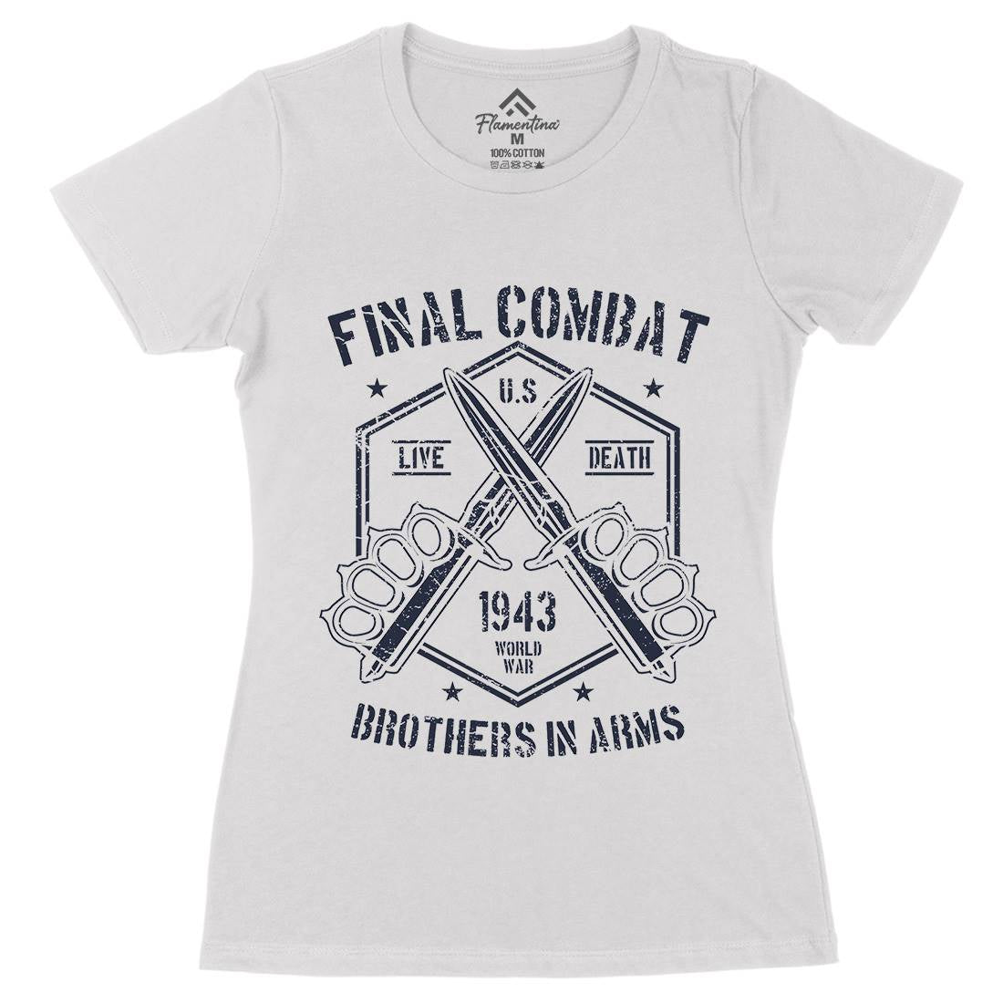 Final Combat Womens Organic Crew Neck T-Shirt Army A052