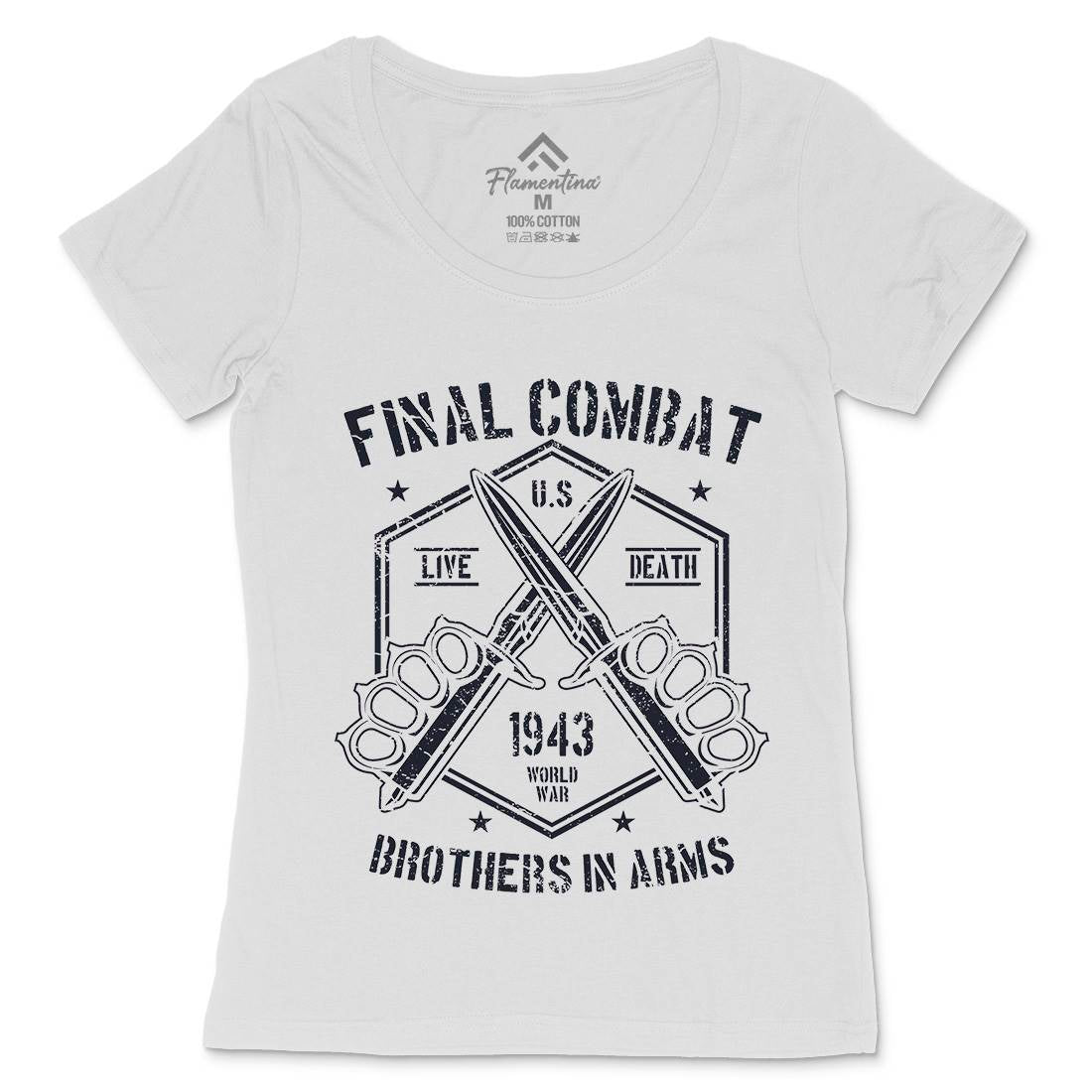 Final Combat Womens Scoop Neck T-Shirt Army A052