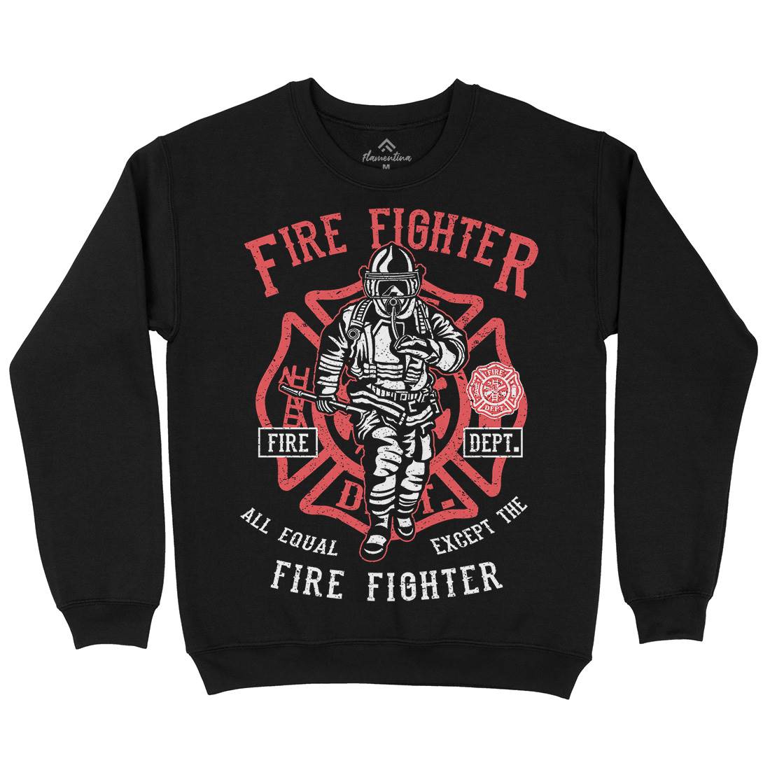 Fire Fighter Kids Crew Neck Sweatshirt Firefighters A053