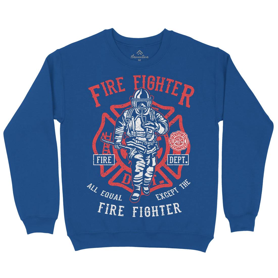 Fire Fighter Kids Crew Neck Sweatshirt Firefighters A053