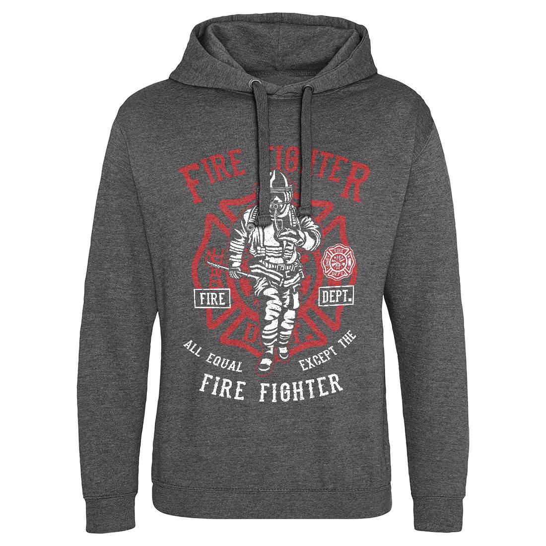 Fire Fighter Mens Hoodie Without Pocket Firefighters A053