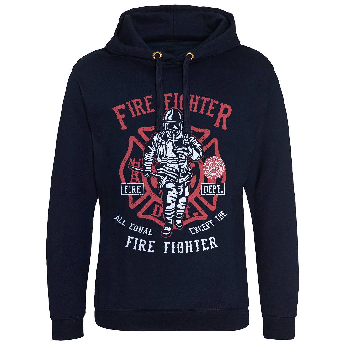 Fire Fighter Mens Hoodie Without Pocket Firefighters A053