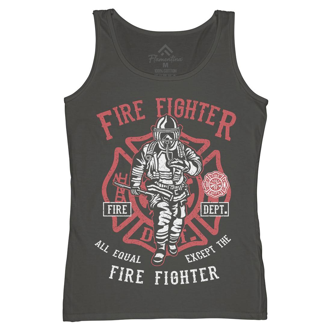 Fire Fighter Womens Organic Tank Top Vest Firefighters A053