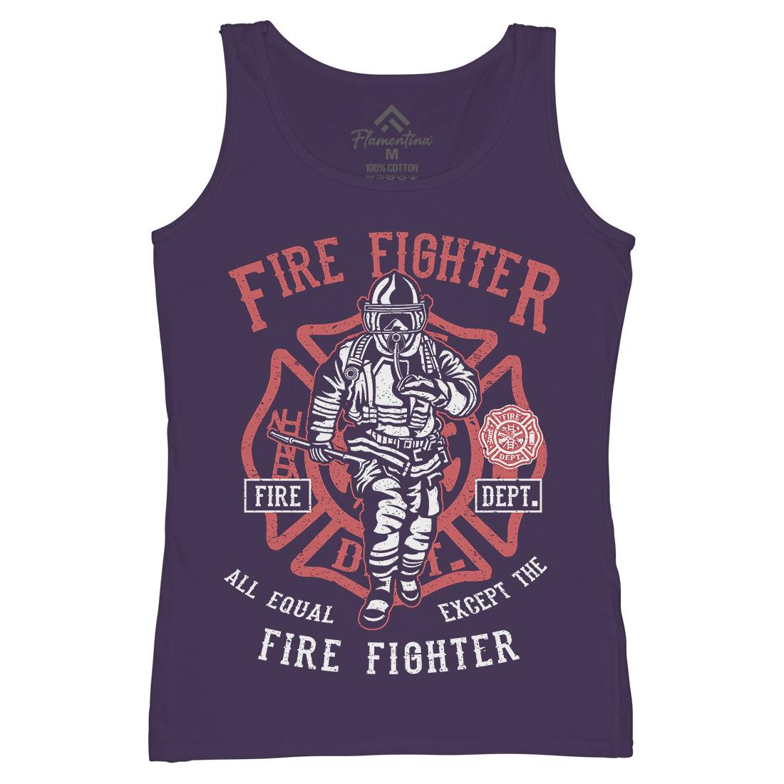 Fire Fighter Womens Organic Tank Top Vest Firefighters A053