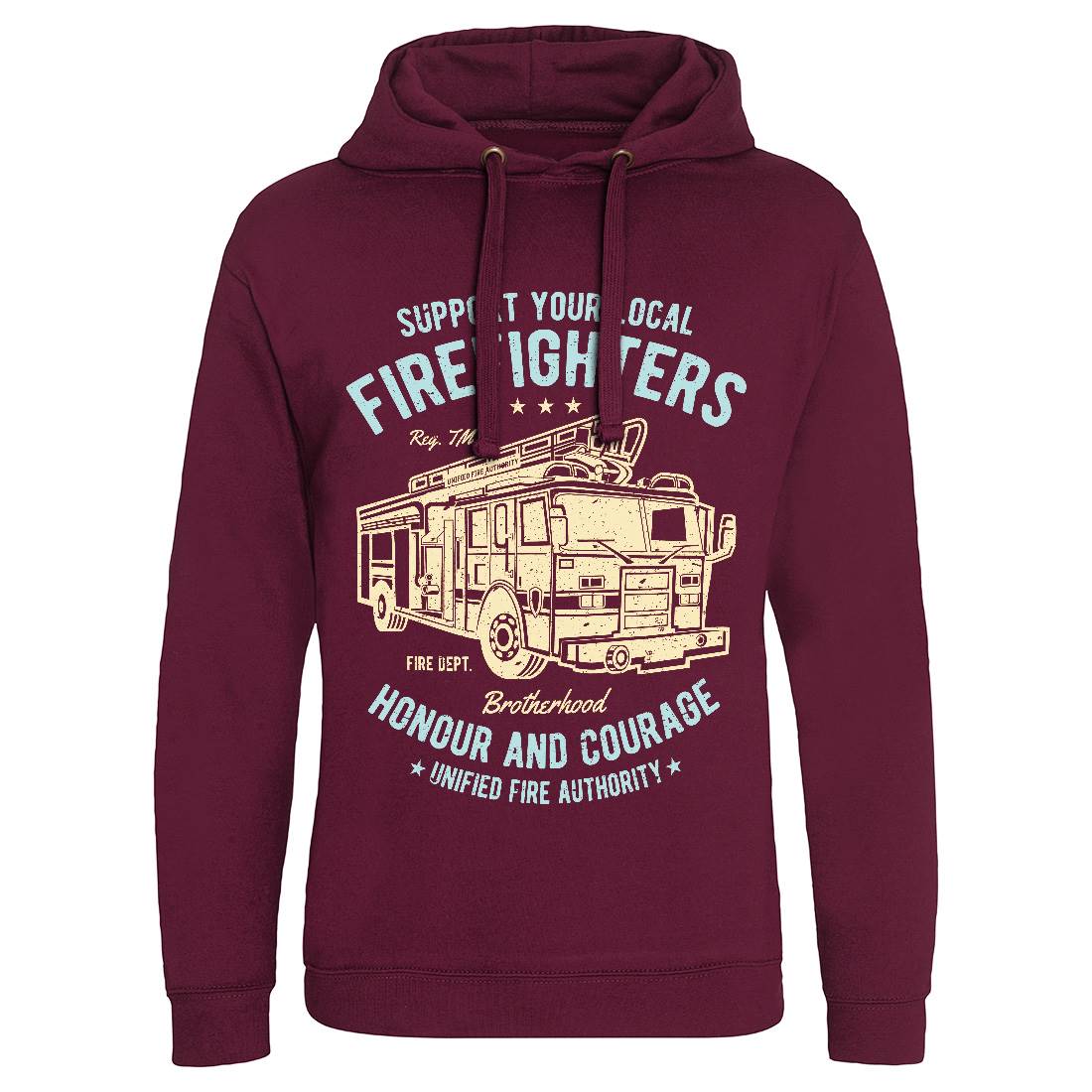 Fire Fighters Truck Mens Hoodie Without Pocket Firefighters A054