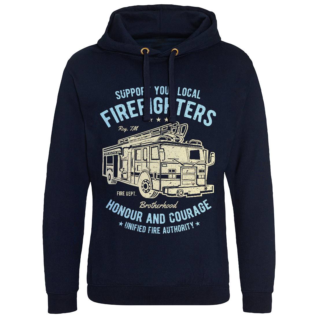 Fire Fighters Truck Mens Hoodie Without Pocket Firefighters A054