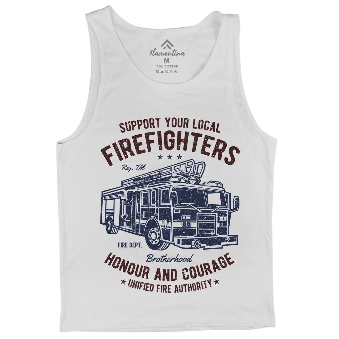 Fire Fighters Truck Mens Tank Top Vest Firefighters A054
