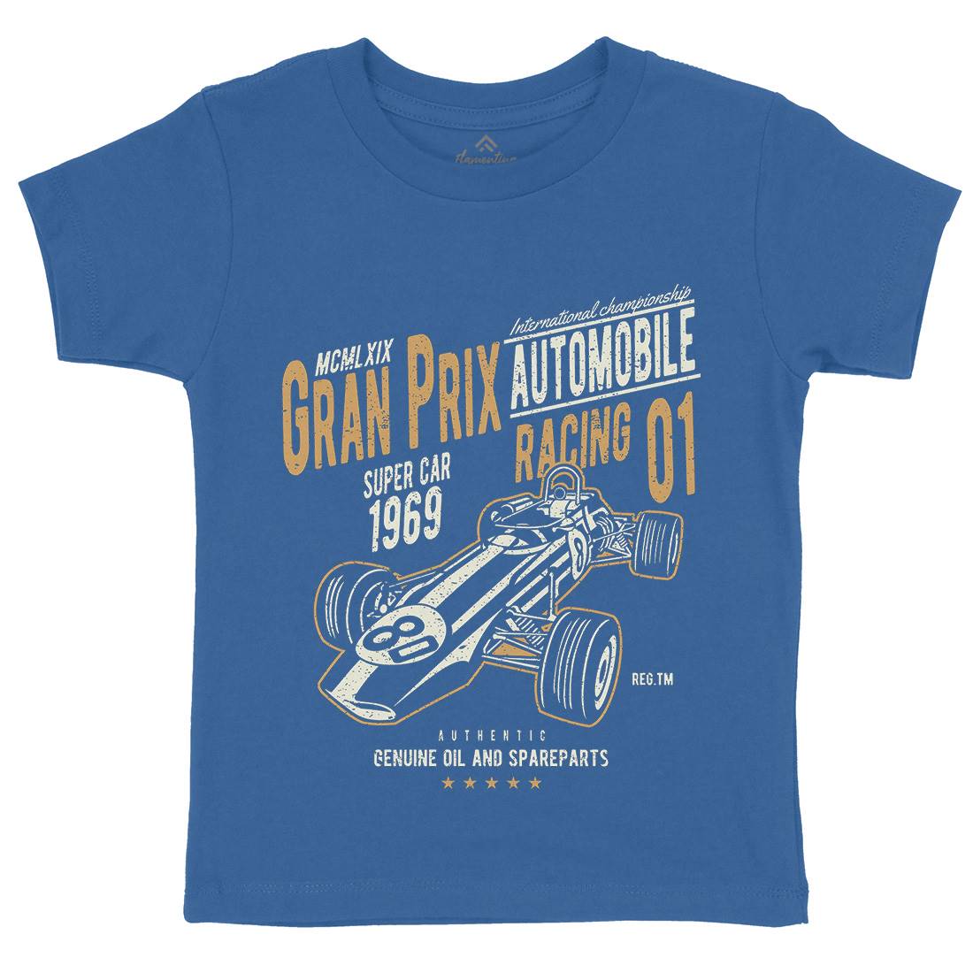 Car Racing Kids Crew Neck T-Shirt Cars A055